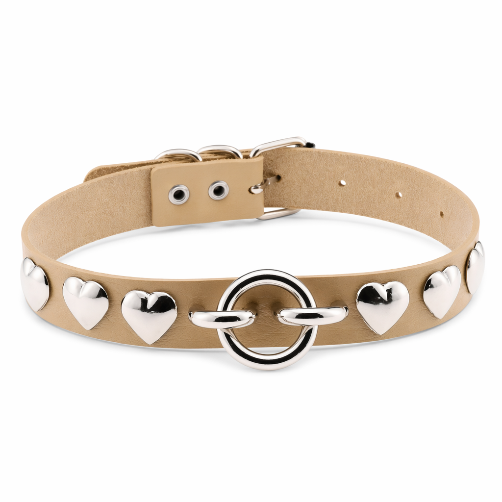 Colorful Heart Choker Nude