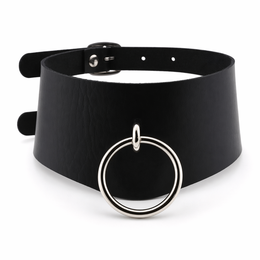 Leather O-Ring Choker Default Title