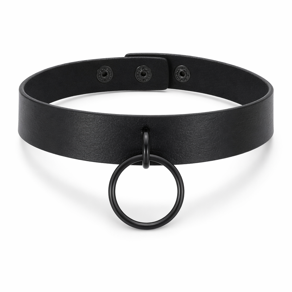 Black Mamba Leather Goth Choker Default Title