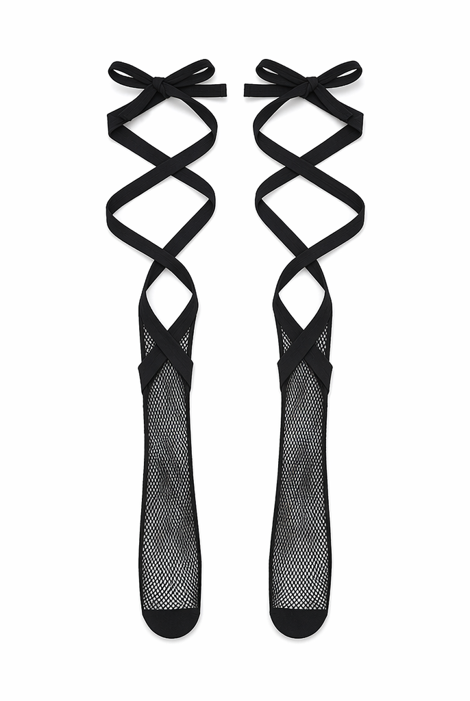 "Black Anime Lace Fishnet Socks" Default Title