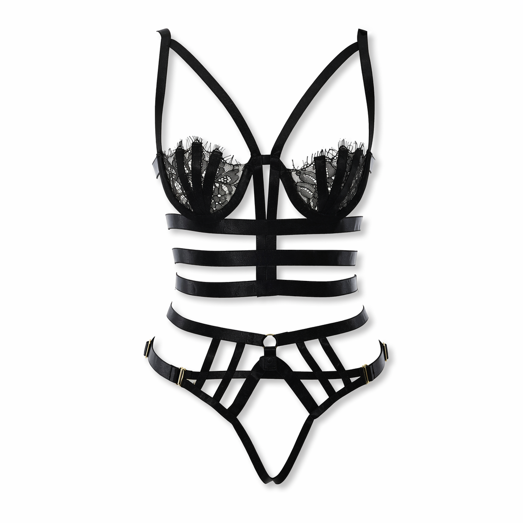 Bordello's Black Chest Harness Set Default Title