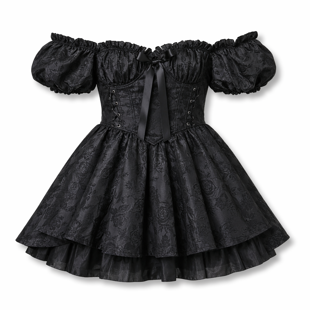 Comeback' Grunge Mini Dress Black