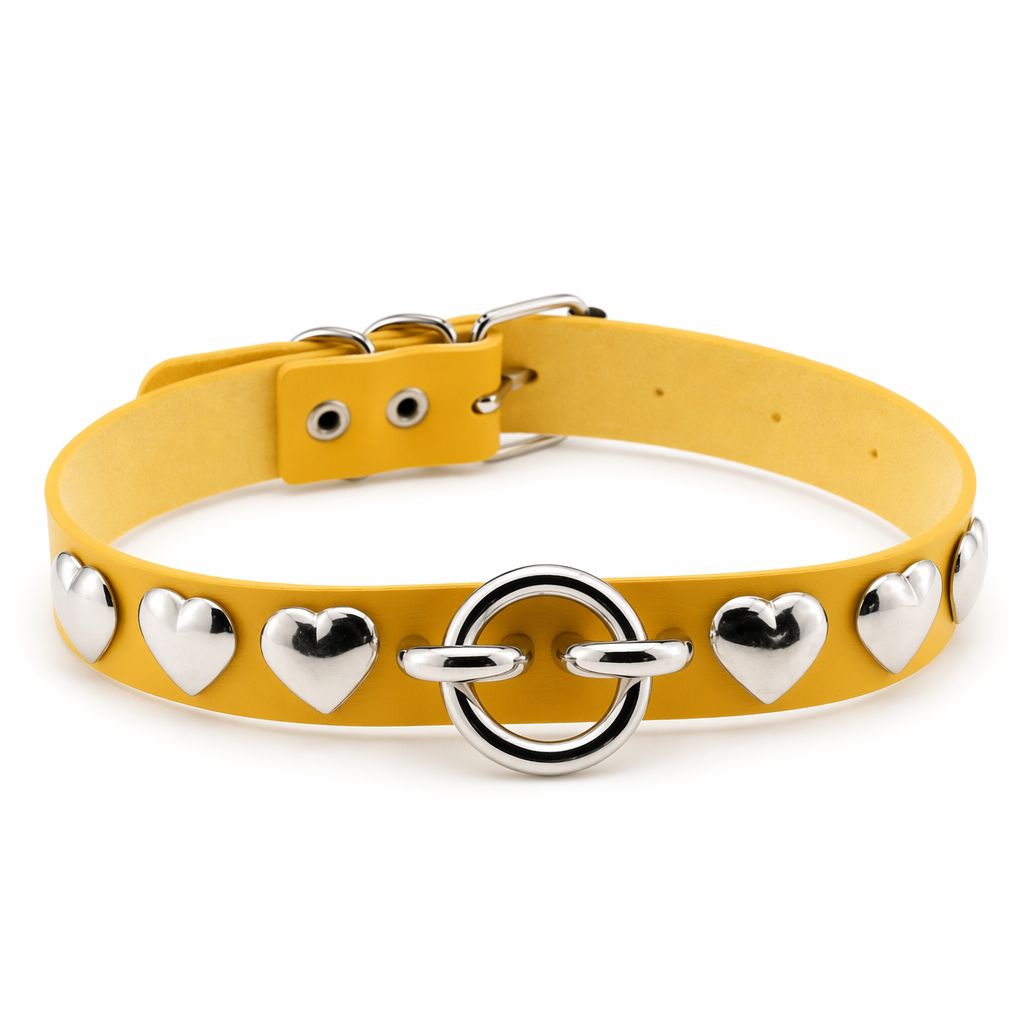Colorful Heart Choker Yellow