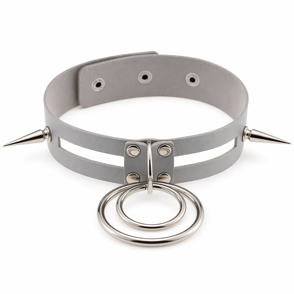Black Spike Choker (11 Shades) Gray