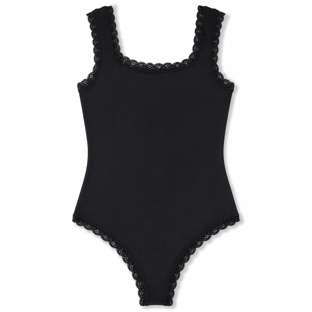 Lace-Up Cursed Bodysuit Black