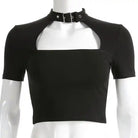 Elegant Ebony Crop Top - The Cursed Closet