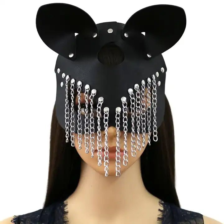 Gothic BDSM Cat Mask - The Cursed Closet