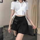 Gothic Pleated Skirt - Black - The Cursed Closet