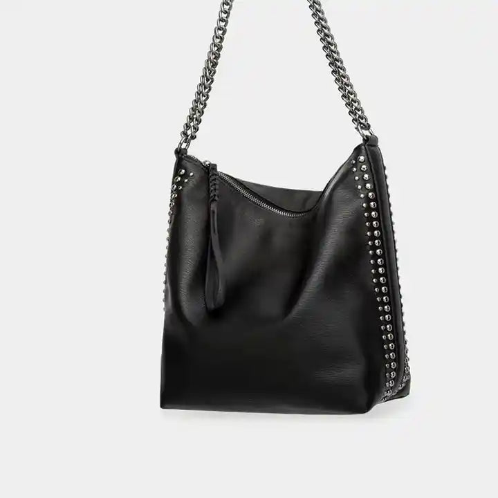 Ebony Buckle Shoulder Bag - The Cursed Closet