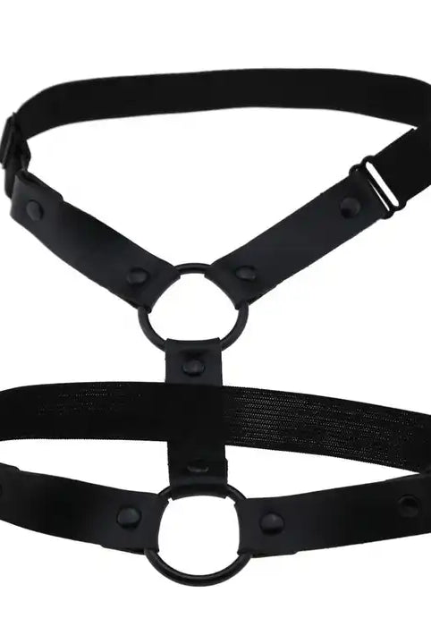 Noir Leather Garter - The Cursed Closet