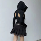 Faux Fur Hood Cropped Top - The Cursed Closet