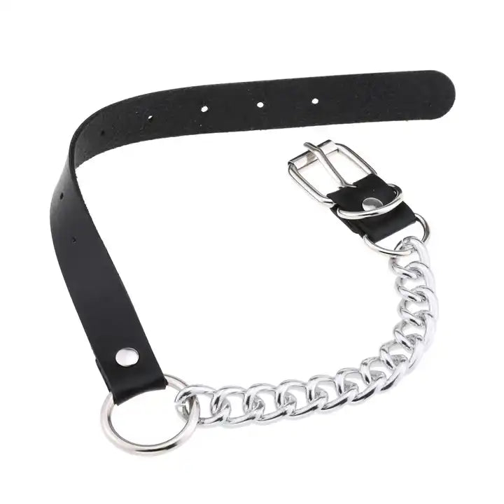Black Leather Choker - The Cursed Closet