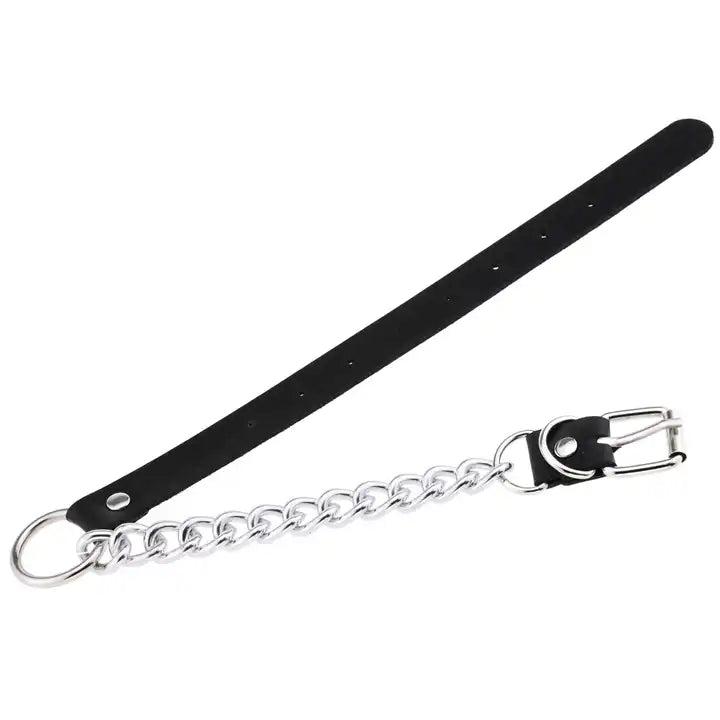 Black Leather Choker - The Cursed Closet