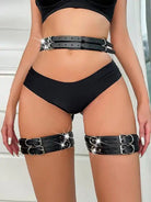 Faux Leather Black Suspenders - The Cursed Closet