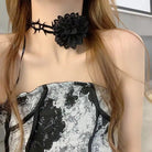 Rose Spiked Gothic Lace Necklace - The Cursed Closet