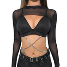 Grunge Fishnet Long Sleeve Top - The Cursed Closet