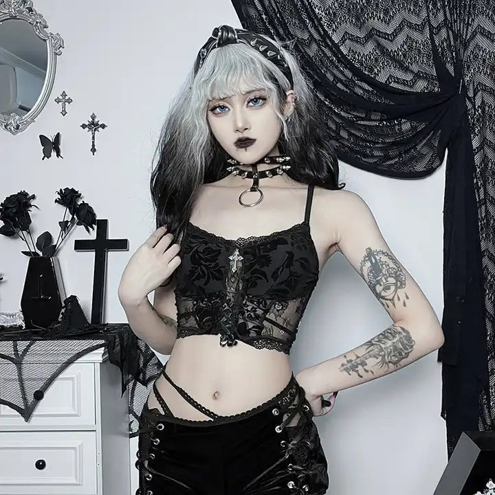 Gothic Lace Tank - The Cursed Closet