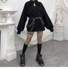 Gothic Black Leg Strap Garter - The Cursed Closet
