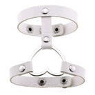 Gothic Leather Bracelet: Heart's Embrace - The Cursed Closet