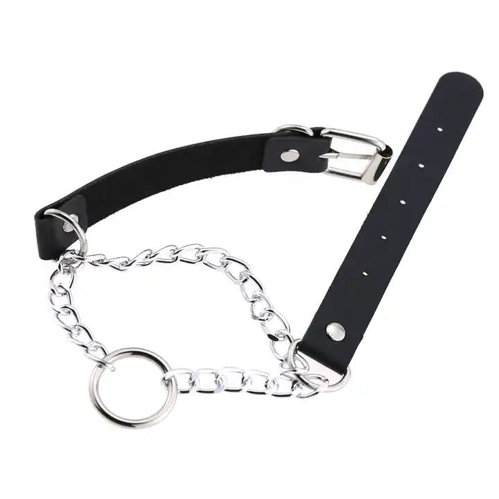Faux Leather Padlock Choker - The Cursed Closet