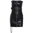 Faux Leather Mini Dress by Betty's - The Cursed Closet
