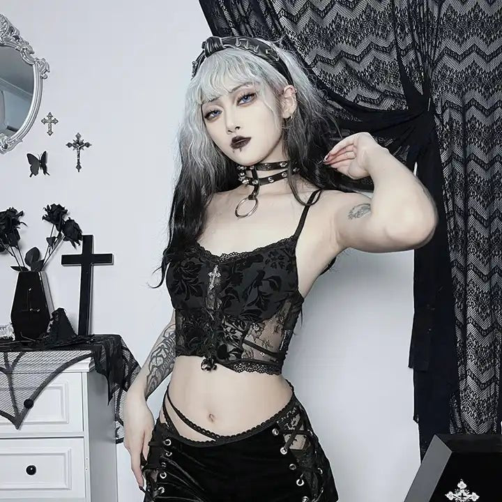 Gothic Lace Tank - The Cursed Closet