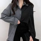 Black/Grey Dual - Tone Shirt - The Cursed Closet