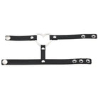 Gothic Leather Bracelet: Heart's Embrace - The Cursed Closet