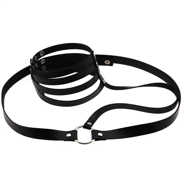 Dark Gothic Choker Harness - The Cursed Closet