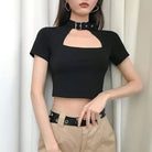 Elegant Ebony Crop Top - The Cursed Closet