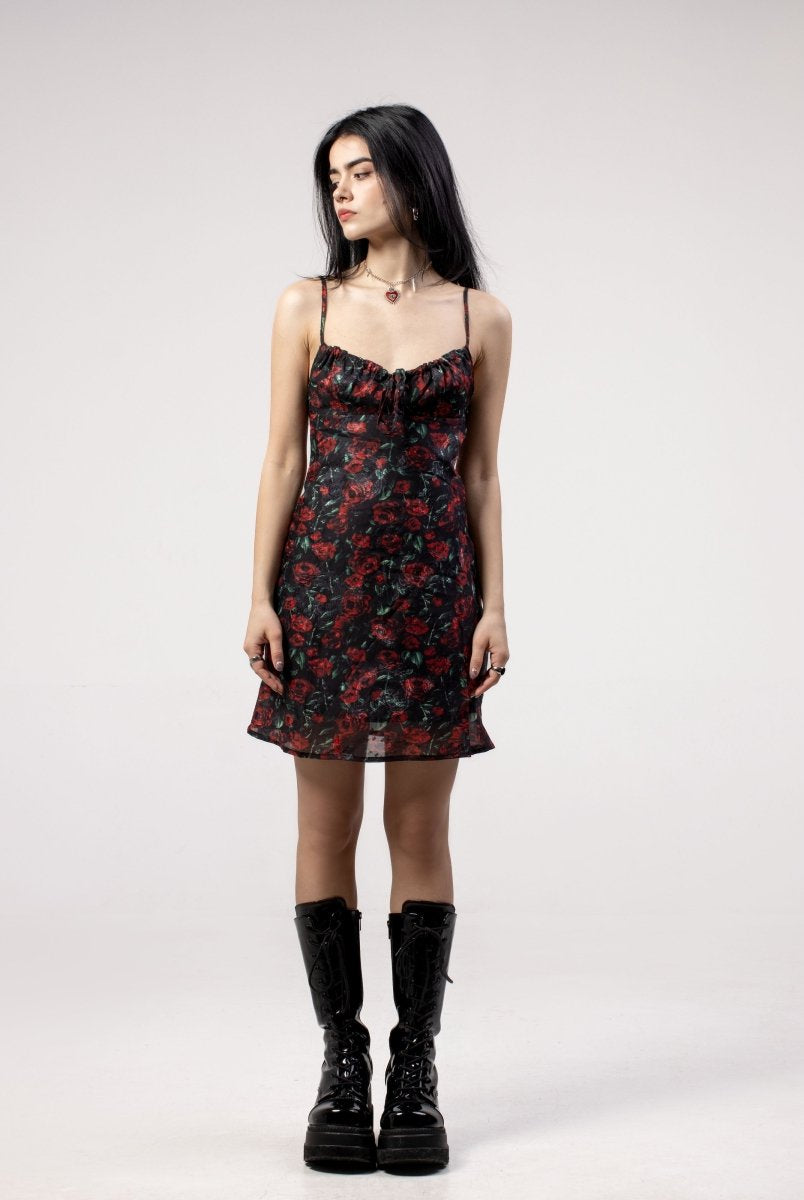 Red Roses Mini Dress - The Cursed Closet