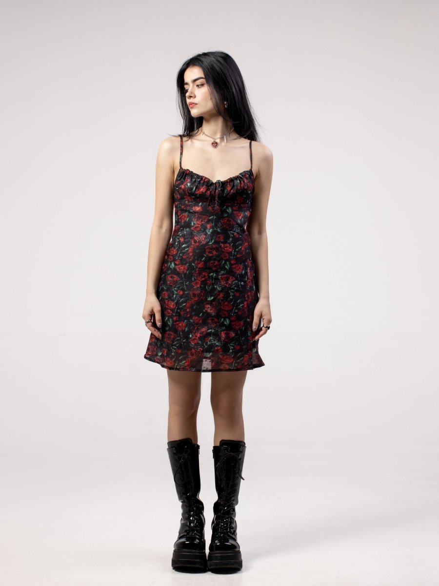 Red Roses Mini Dress - The Cursed Closet