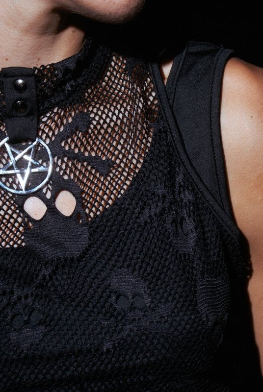 Raven’s Web Mesh Top - The Cursed Closet