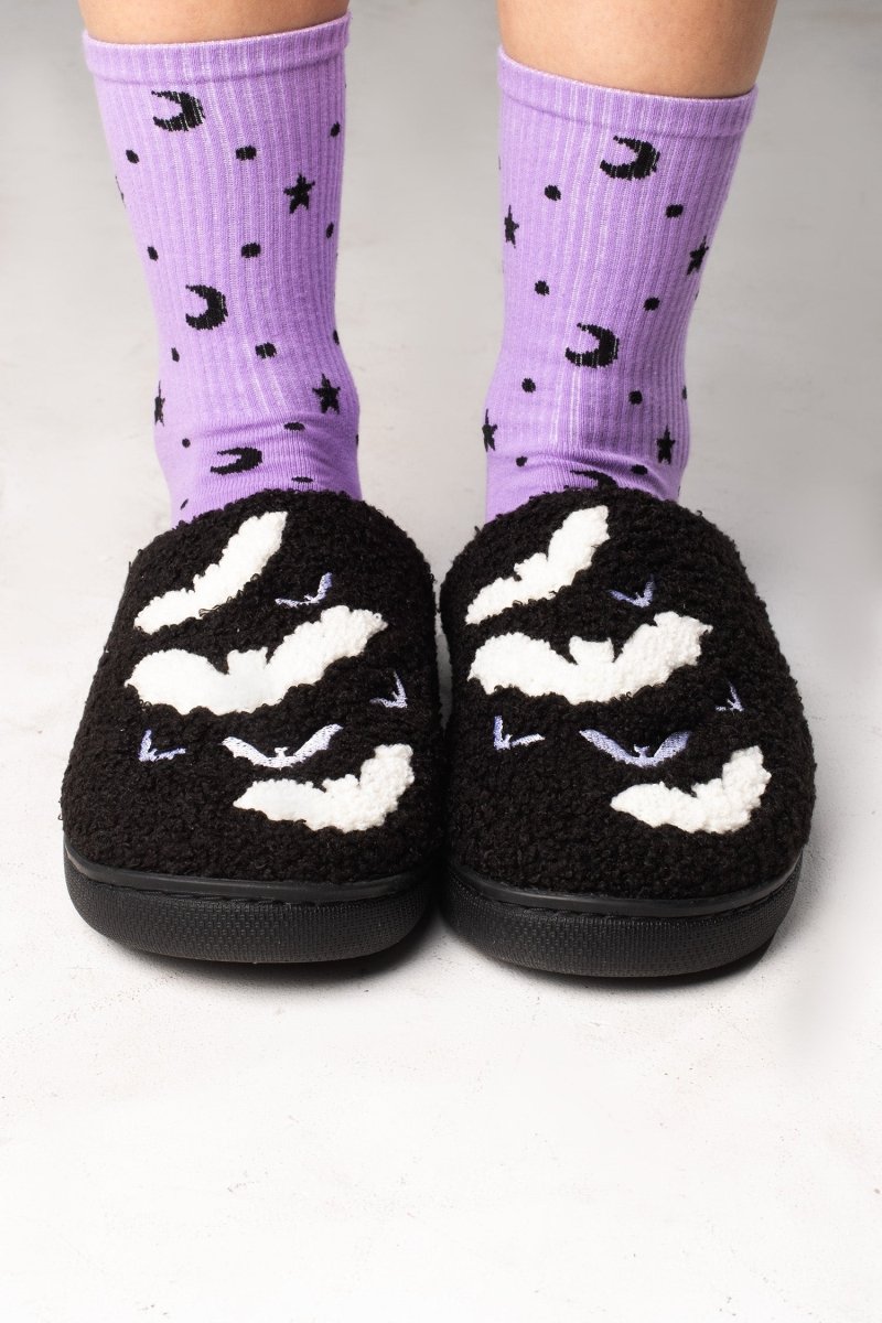 Cozy Black Slippers - The Cursed Closet