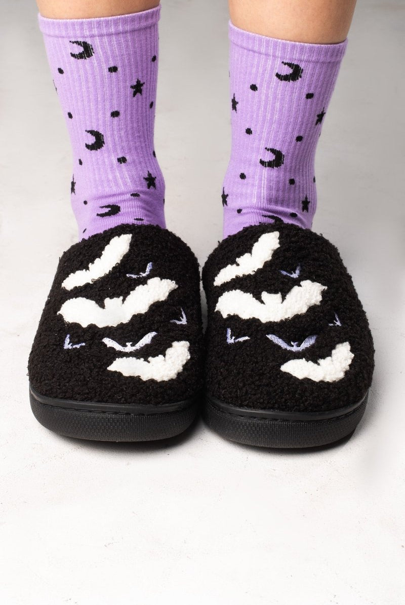 Cozy Black Slippers - The Cursed Closet