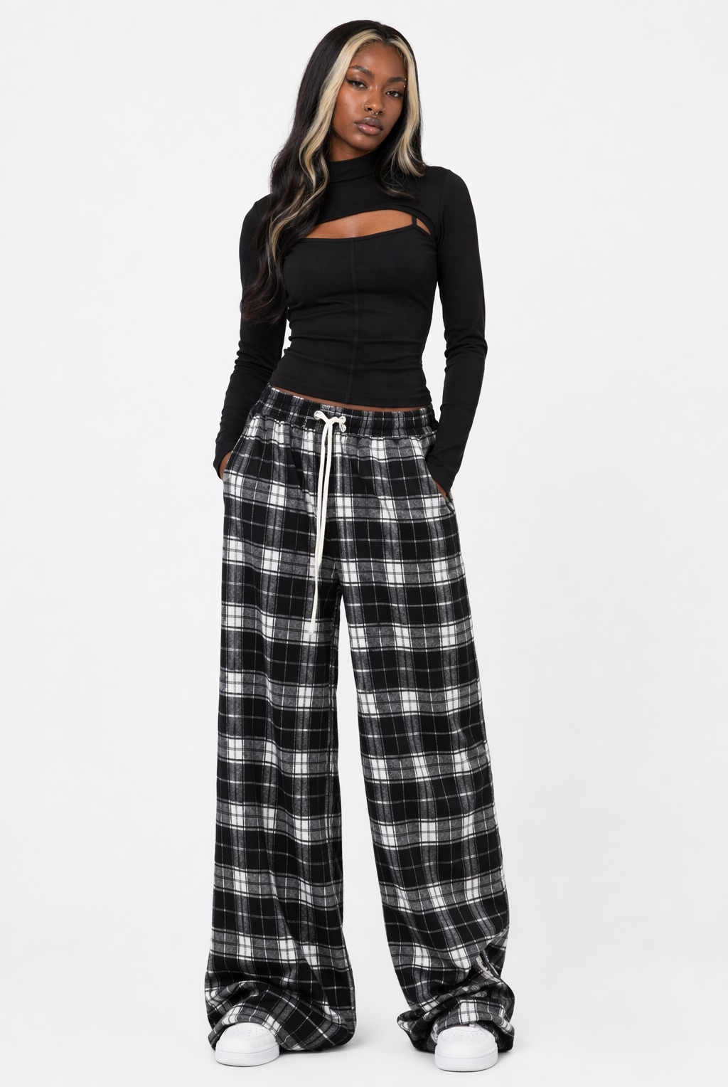 Grunge Loose Pants in Black' Black