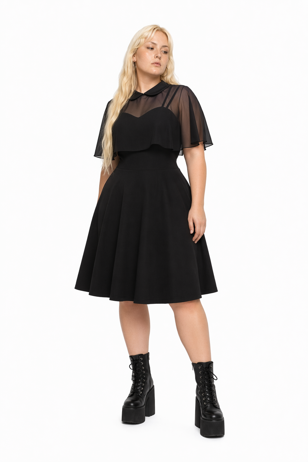 Gothic Butterfly Strap Dress black