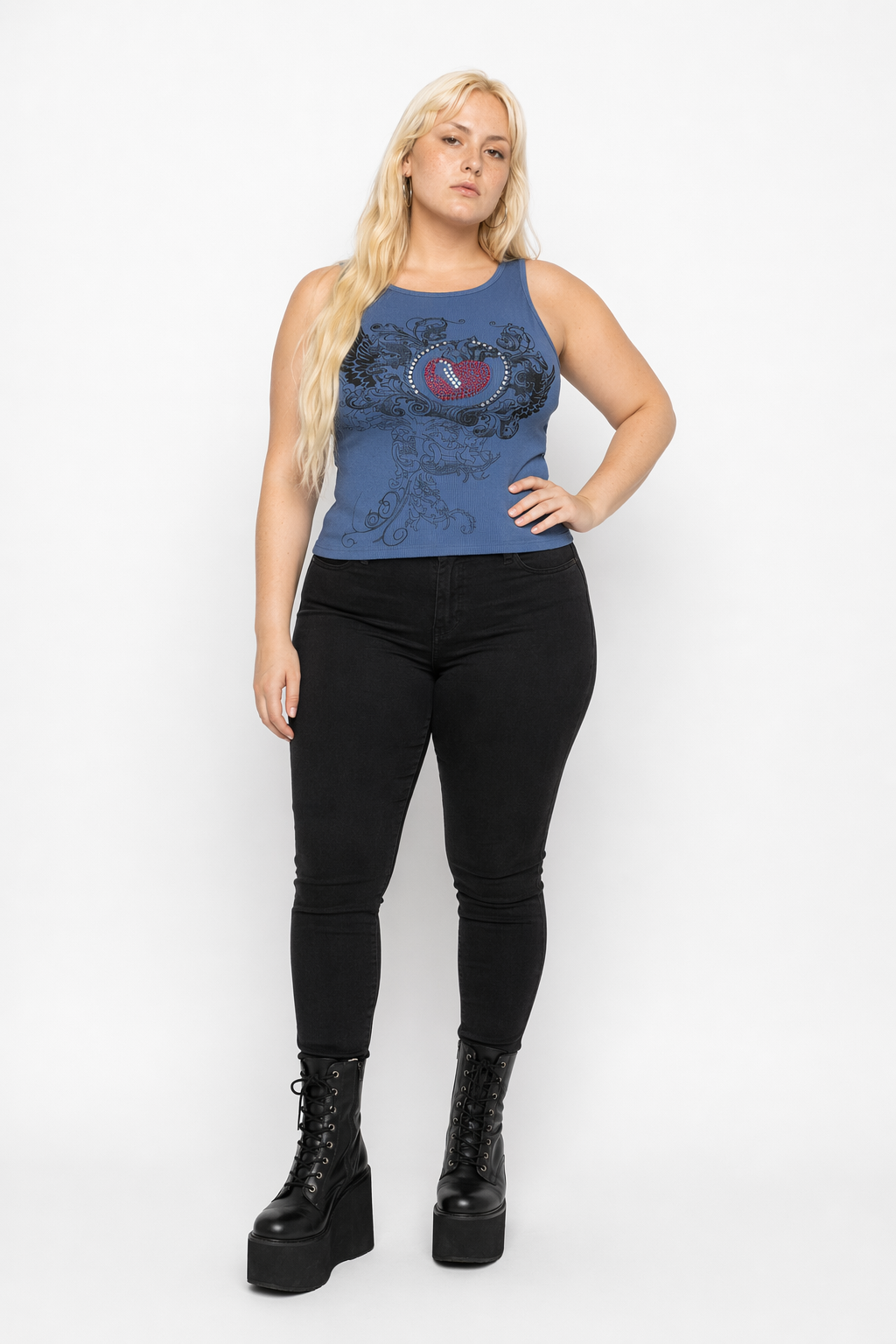 Blue Casual Top Blue