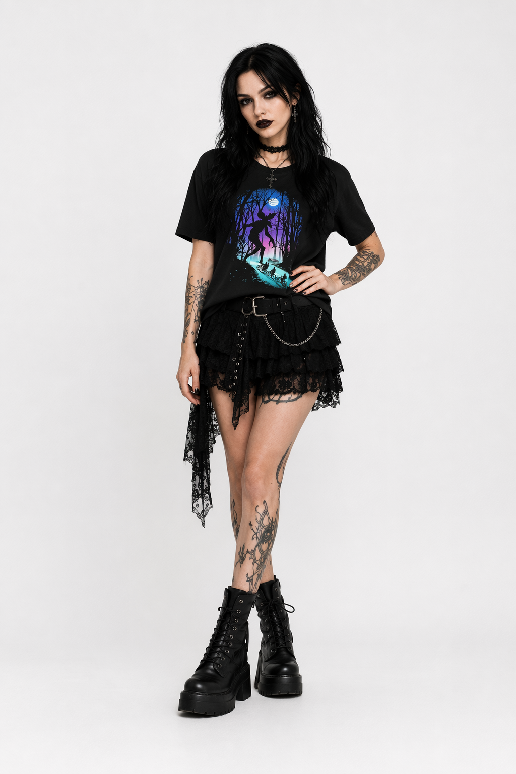 "Quirky Tee for Strange Things" Black