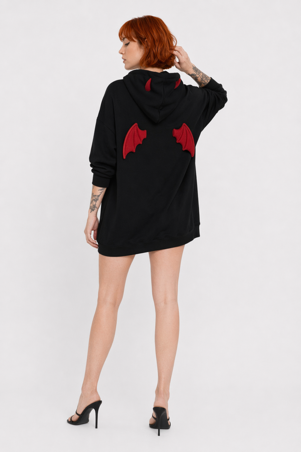 Hellboy Grunge Horn Hoodie Black
