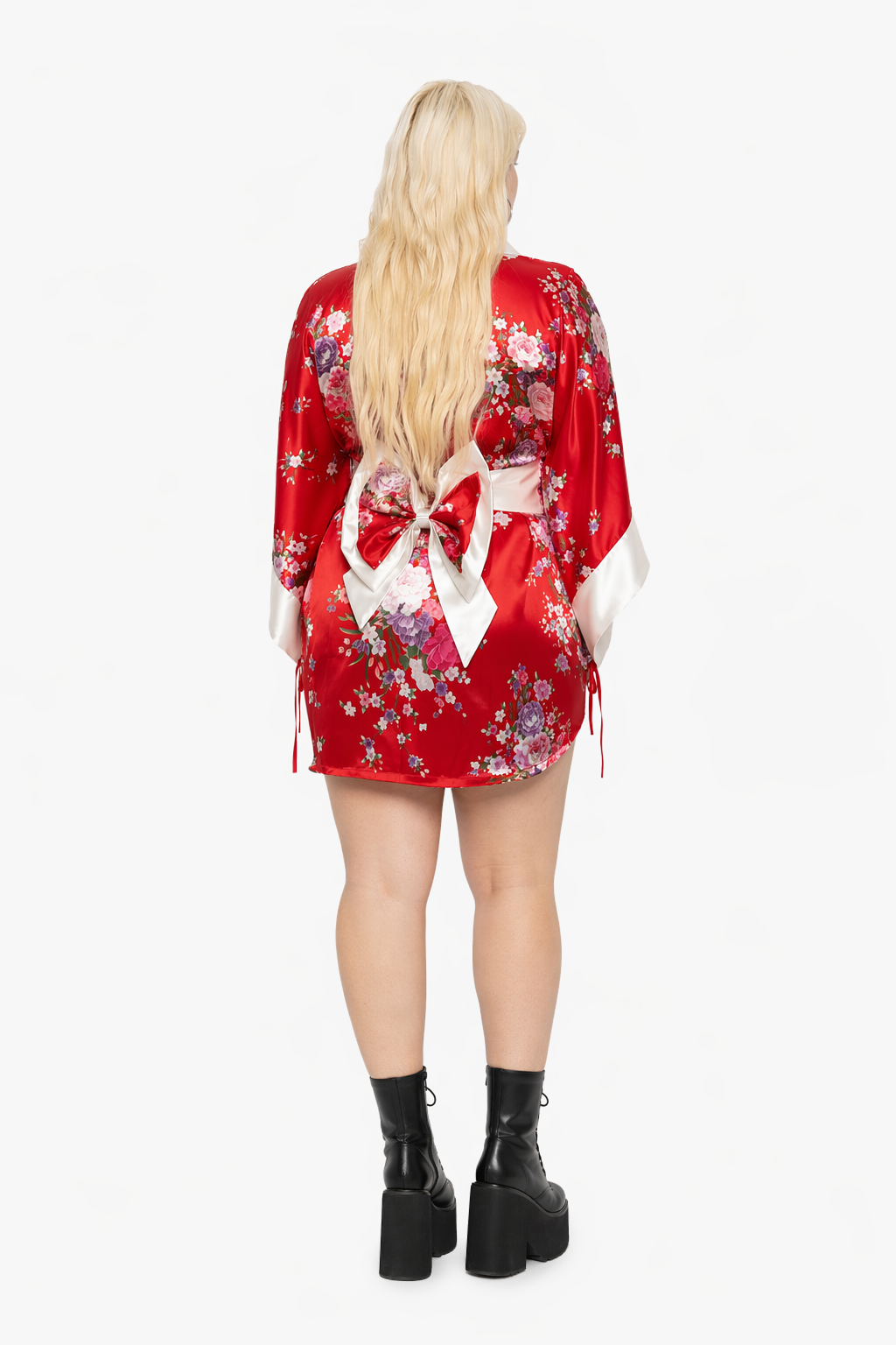Black Red Kimono Cosplay Ensemble Red