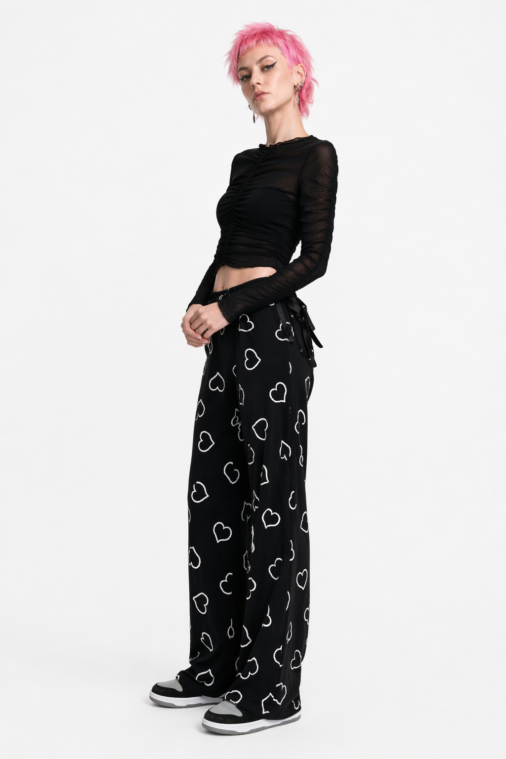 Heart Pants Black