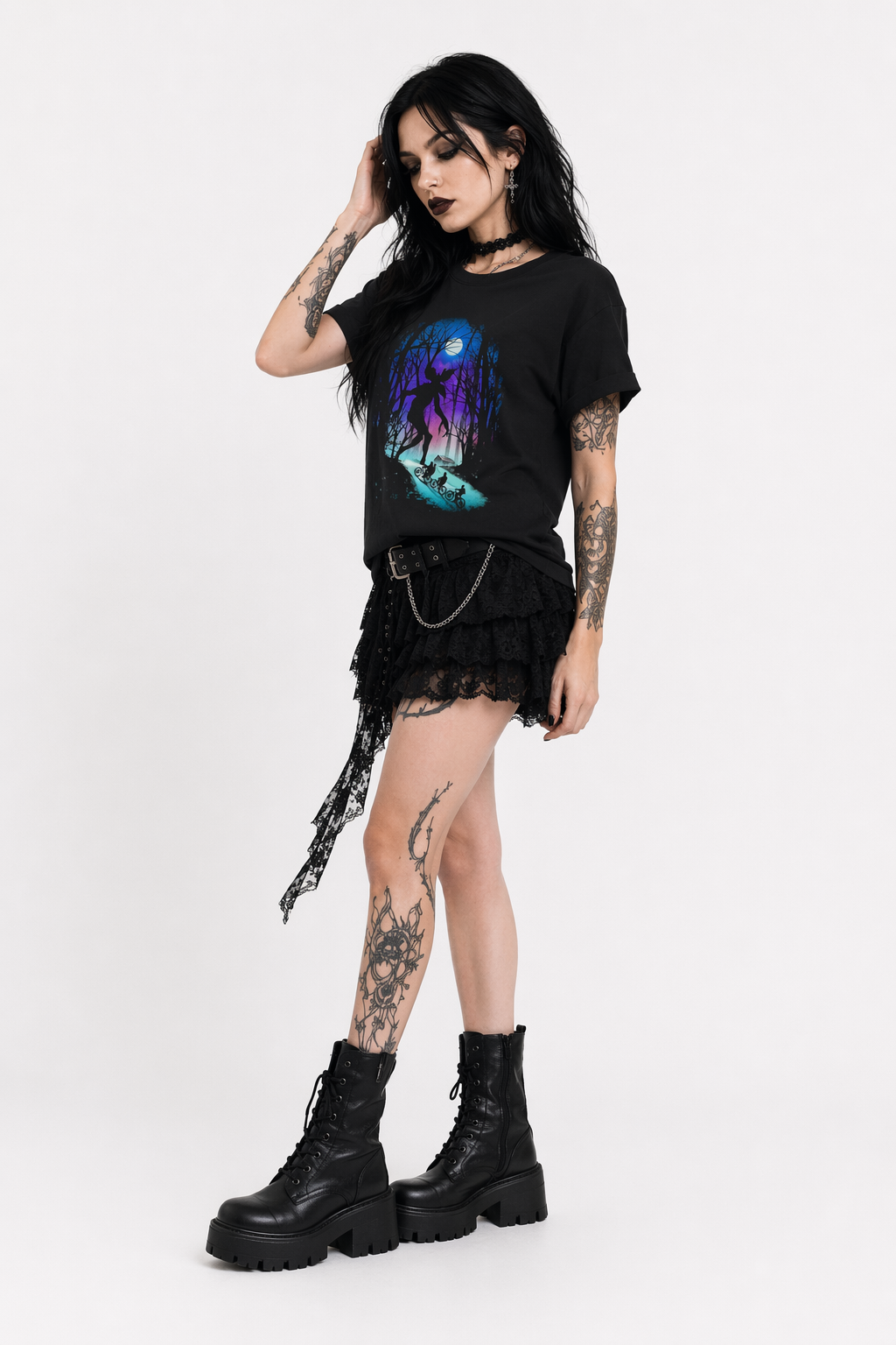 "Quirky Tee for Strange Things" Black
