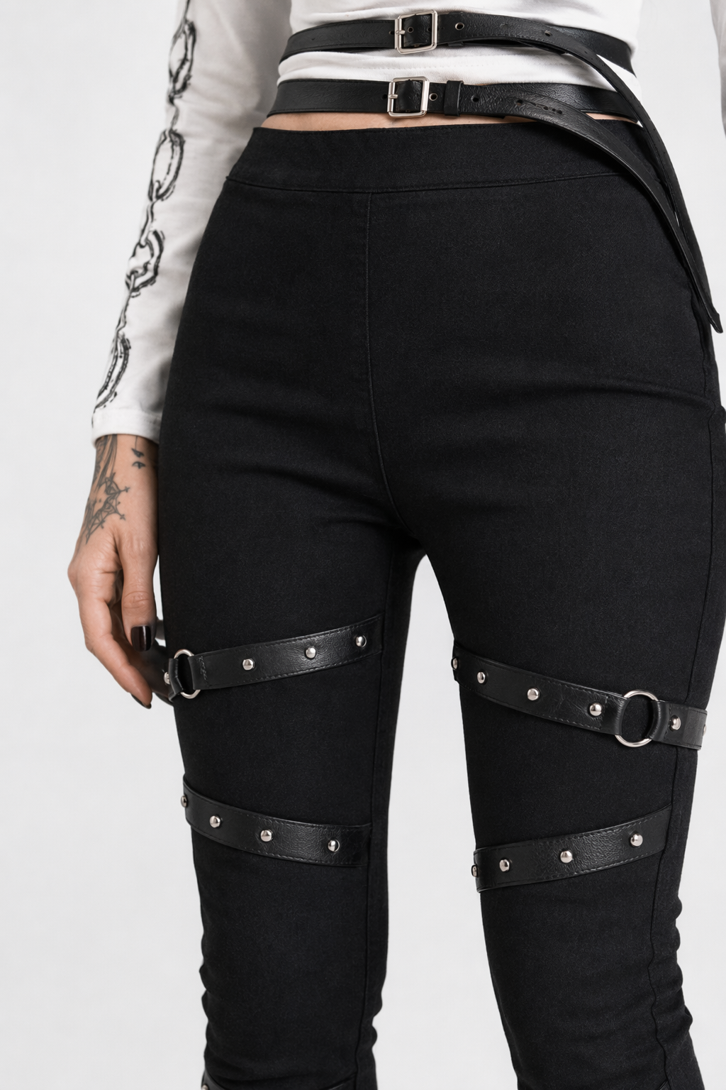 Gothic Rivet Pants - Flash Default Title