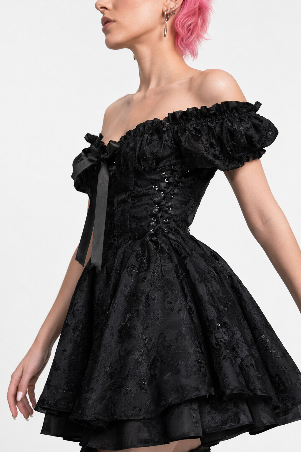 Comeback' Grunge Mini Dress Black
