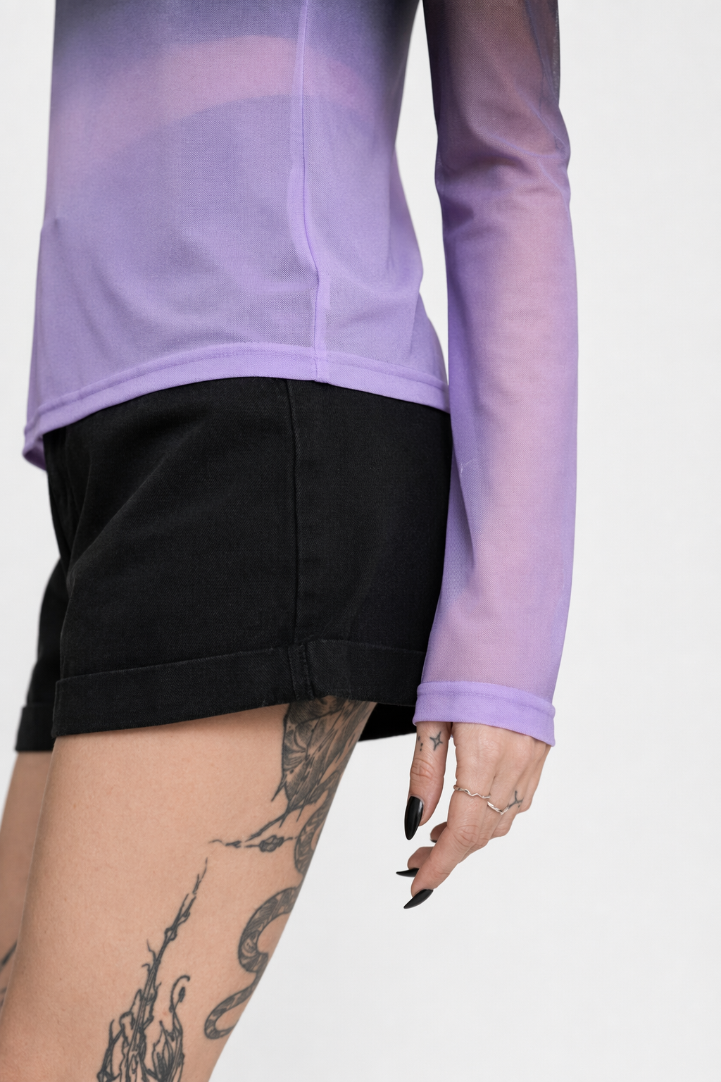 Gradient Mesh Tee - Purple/Green Purple