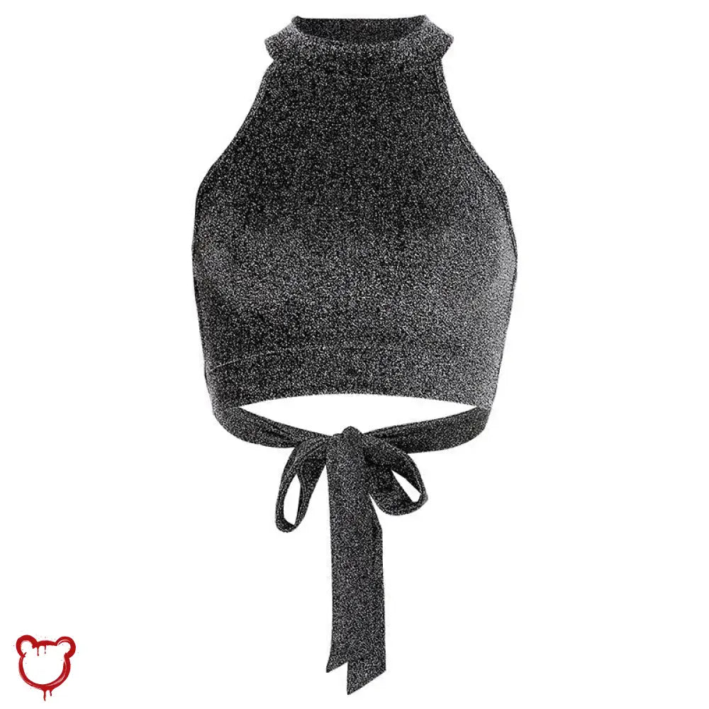 Agony' Grey Grunge Crop Top - The Cursed Closet