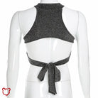 Agony' Grey Grunge Crop Top - The Cursed Closet