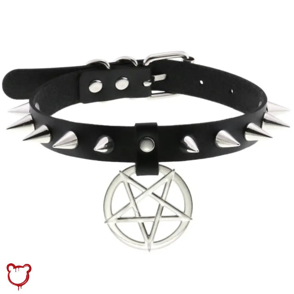 Alt Gothic Spike Choker - Darkest Depths - The Cursed Closet