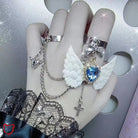 Angel Bat Wings Ring White Accessories